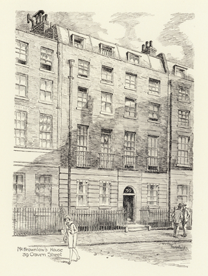 Mr Brownlow’s House, 39 Craven Street (litho)