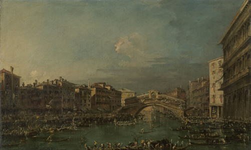 Regatta on the Grand Canal, 1780 (oil on canvas)
