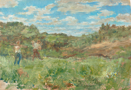 Queille XIII (The Picnic Carriers), 2009 (oil and tempera on panel)