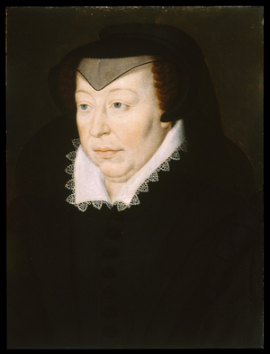Portrait of Catherine de' Medici, c.1580 (oil on panel)