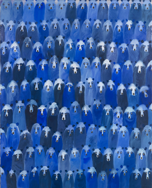 Blue Bears At The Theatre, 2016 (oil on canvas)
