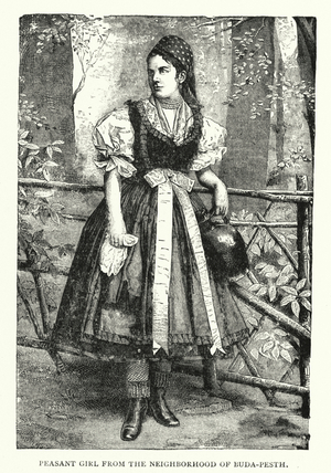 Peasant Girl from the Neighborhood of Buda-Pesth (engraving)