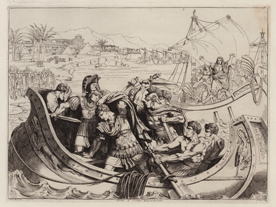 Death of Pompey, 48 BC (etching)