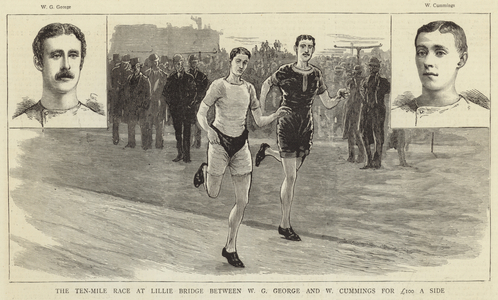 The ten-mile race at Lillie Bridge (engraving)