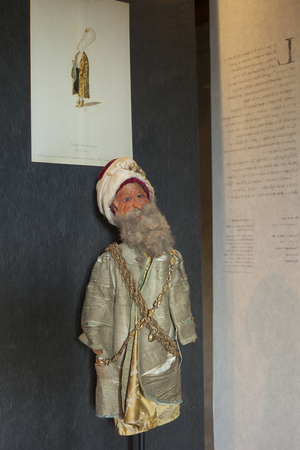 Nohant. The castle of George Sand (Le château de George Sand). Interior. The theatre dolls.