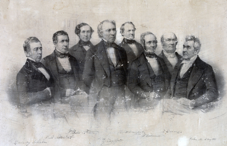 President Taylor with his cabinet officers, 1849