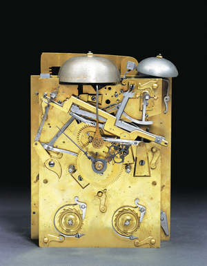 Detail of a James II mounted striking bracket clock with pull quarter repeat, no. 166, c.1690-95 (gilt metal) (see also 867502-4)