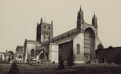 Tewkesbury Abbey (litho)