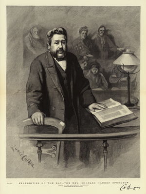 Celebrities of the Day, the Reverend Charles Haddon Spurgeon (engraving)