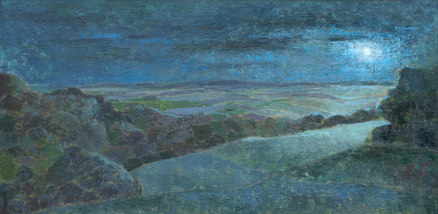 Moonlight Over Withial Wood, 2011 (oil on gesso panel)