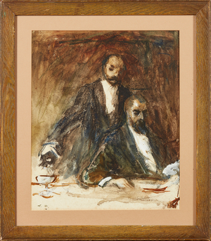 Another Glass, Sir? (watercolour)