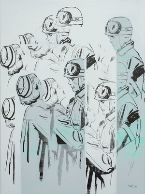 The Talk, 2018 (screen print on paper)