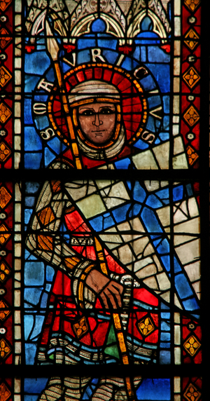 Window w203 depicting St Maurice (stained glass)