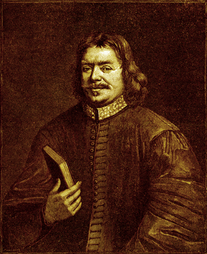 John Bunyan, portrait - English Christian writer and preacher (print)