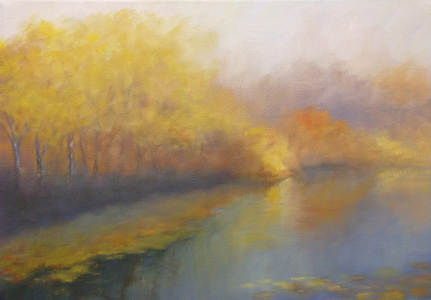 River Gold 2012 (oil on canvas) landscape river