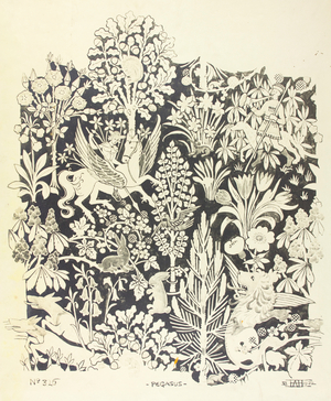 Pegasus June 1932 (gouache on paper)