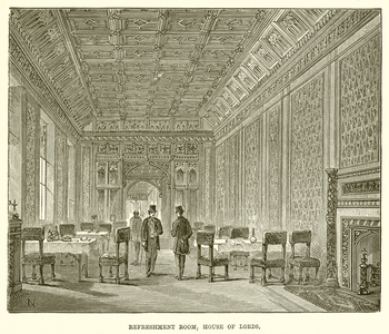 Refreshment Room, House of Lords (engraving)