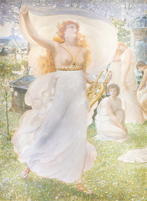 The Castalians, 1905 (oil on card)