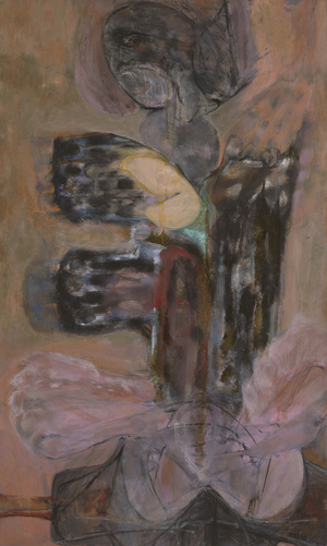 The Courtesans, c.1950 (gouache & oil on hardboard)