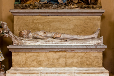 Entombment, Saint-Jacques Chapel, Monestiès, Tarn, 1490 (polychrome limestone)
