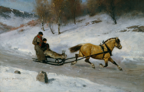 Horse-sleighing, 1889