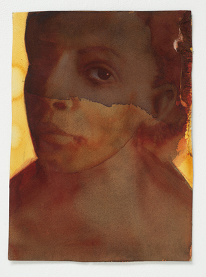 Torn Head, 2025 (watercolour on rag paper)