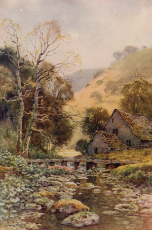 Lathkil Dale (colour litho)