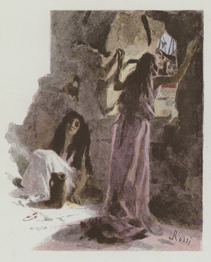 Illustration for Notre-Dame De Paris by Victor Hugo (colour litho)