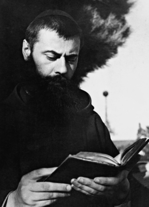 Capuchin monk Father Davide, 1936 (b/w photo)