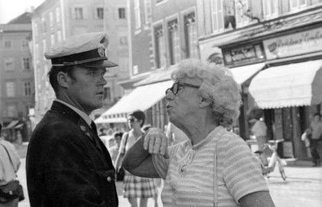 Salzburg at the time of the festival, 1971 (b/w photo)
