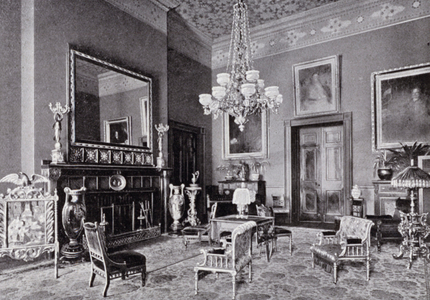 Washington, DC: The Red Room, White House (b/w photo)