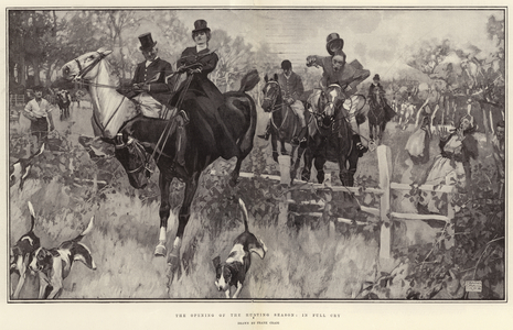 The Opening of the Hunting Season, in Full Cry (litho)