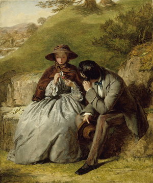 The Lovers, 1855 (oil on board)