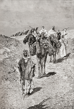 A Caravan, Africa in the late 19th century.