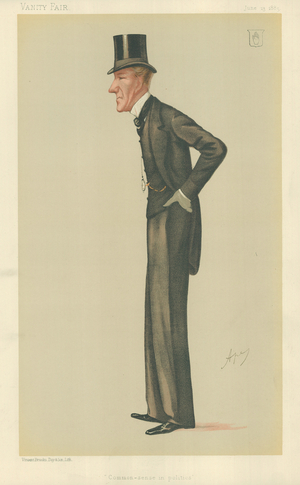 Sir Edward Robert Sullivan, Common-sense in politics, 13 June 1885, Vanity Fair cartoon (colour litho)