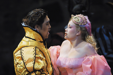 Giuseppe Verdi 's 3-act opera Rigoletto - performance at the Savonlinna Opera Festival, Finland, 2003.