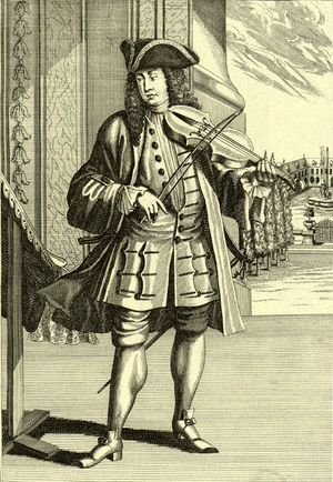Man playing baroque violin