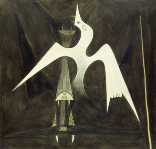 Caribbean Bird; Pajaro Caribeno, 1955 (oil on canvas)