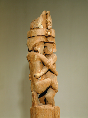 Door post for a ceremonial building from the Solomon Islands, Island of Makira …