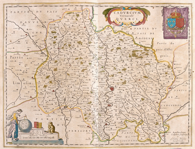 Department of Lot River - Languedoc - Quercy,  in 'Theatrum Orbis Terrarum, sive Atlas Novus' by Willem Blaeu, Amsterdam, 1645-50