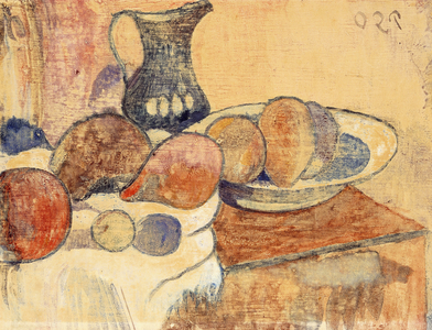 Still life with a Pitcher and Fruit; Nature Morte a la Cruche et aux Fruits, c.1899 (gouache and watercolour monotype)
