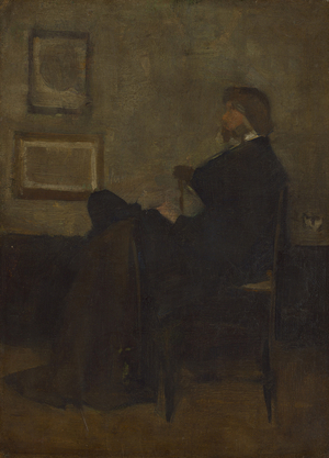 Study for Arrangement in Grey and Black, No. 2: Thomas Carlyle, 1872-73 (oil on canvas)