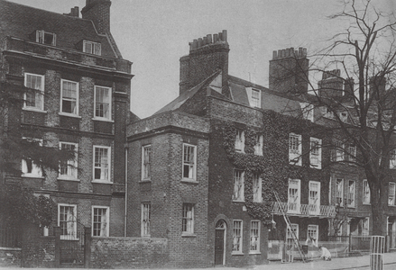 Houses in Church Row, Hampstead (b/w photo)