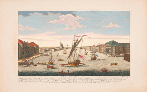 View of the Neva River in Saint Petersburg, Russia, 1756 (print)