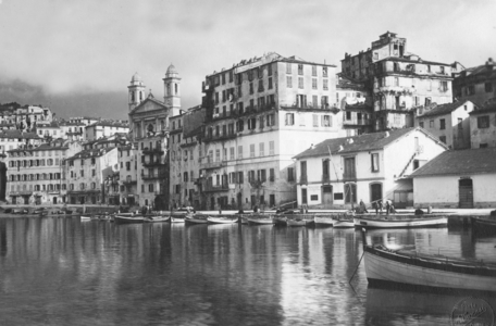 Port of Bastia in Corsica, 1929 (b/w photo)