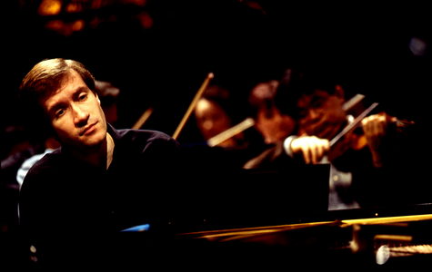 Russian pianist reharsing with Orchestre de Paris - salle Pleyel Paris 2003