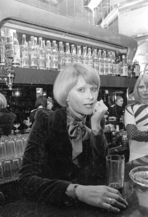 Edith Schmid in "Why Not", 1974 (b/w photo)