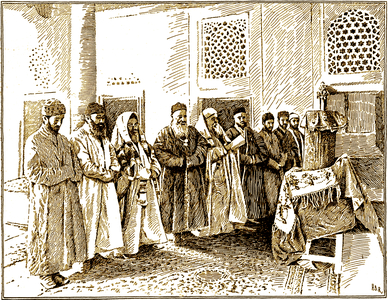 Interior of the synagogue at Bokhara