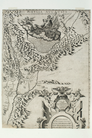 Map of the territory of Perugia, 1636 (engraving on copper)