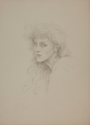The Marchioness of Granby, self portrait, 1891 (pencil on paper)